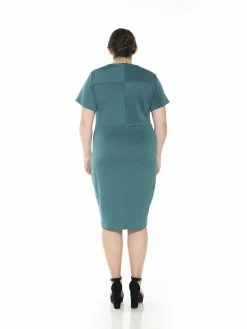 Outlet 💯 ALEXIA ADMOR Kristina 👗 Dress - Plus Size ✨ -ALEXIA ADMOR Shop D2279PLS TEAL 2