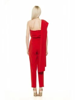 Coupon 👍 ALEXIA ADMOR Cape Jumpsuit ✨ -ALEXIA ADMOR Shop D2771 RED 2