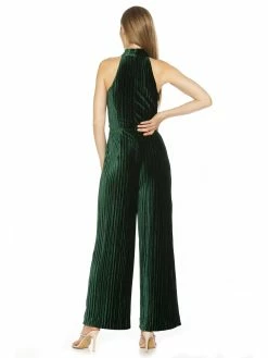 Buy ⭐ ALEXIA ADMOR Meghan Velvet Jumpsuit 😀 -ALEXIA ADMOR Shop D3101A EMERALD 3 scaled
