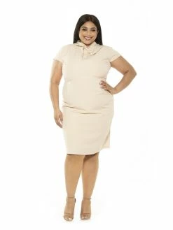 Deals ⌛ ALEXIA ADMOR Carolina 👗 Dress - Plus Size 🧨 -ALEXIA ADMOR Shop D3340PLS CREAM 1