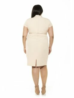 Deals ⌛ ALEXIA ADMOR Carolina 👗 Dress - Plus Size 🧨 -ALEXIA ADMOR Shop D3340PLS CREAM 3 scaled