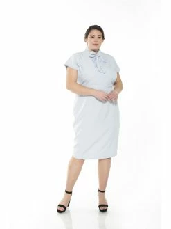 Deals ⌛ ALEXIA ADMOR Carolina 👗 Dress - Plus Size 🧨 -ALEXIA ADMOR Shop D3340PLS HALOGEN BLUE 1 scaled