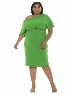 New ⌛ ALEXIA ADMOR Olivia 👗 Dress - Plus Size 🔥 -ALEXIA ADMOR Shop D3342PLS GRN 1 scaled