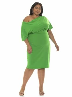 New ⌛ ALEXIA ADMOR Olivia 👗 Dress - Plus Size 🔥 -ALEXIA ADMOR Shop D3342PLS GRN 2 scaled