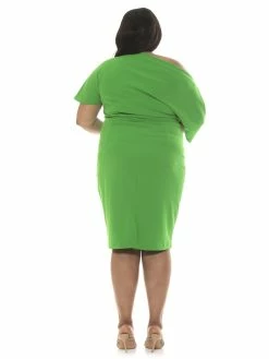 New ⌛ ALEXIA ADMOR Olivia 👗 Dress - Plus Size 🔥 -ALEXIA ADMOR Shop D3342PLS GRN 3 scaled