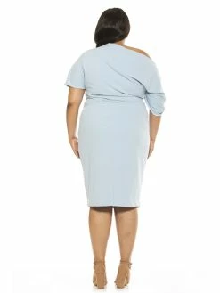 New ⌛ ALEXIA ADMOR Olivia 👗 Dress - Plus Size 🔥 -ALEXIA ADMOR Shop D3342PLS HALOGEN BLUE 3 scaled