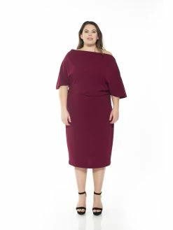 New ⌛ ALEXIA ADMOR Olivia 👗 Dress - Plus Size 🔥 -ALEXIA ADMOR Shop D3342PLS RED MAPLE 1