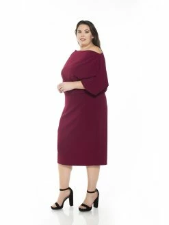 New ⌛ ALEXIA ADMOR Olivia 👗 Dress - Plus Size 🔥 -ALEXIA ADMOR Shop D3342PLS RED MAPLE 3