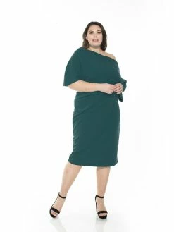 New ⌛ ALEXIA ADMOR Olivia 👗 Dress - Plus Size 🔥 -ALEXIA ADMOR Shop D3342PLS TEAL 1
