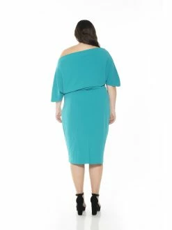 New ⌛ ALEXIA ADMOR Olivia 👗 Dress - Plus Size 🔥 -ALEXIA ADMOR Shop D3342PLS TILE BLUE 2