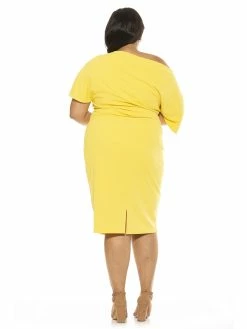 New ⌛ ALEXIA ADMOR Olivia 👗 Dress - Plus Size 🔥 -ALEXIA ADMOR Shop D3342PLS YELL 3 scaled