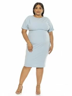 Deals 👏 ALEXIA ADMOR Jacqueline 👗 Dress - Plus Size 🧨 -ALEXIA ADMOR Shop D3396PLS HALOGEN BLUE 1