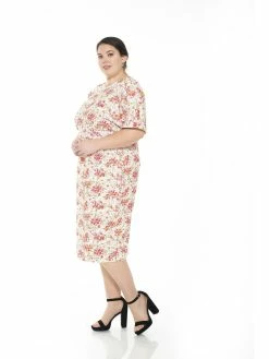 Deals 👏 ALEXIA ADMOR Jacqueline 👗 Dress - Plus Size 🧨 -ALEXIA ADMOR Shop D3396PLS PNK WTRCLR3