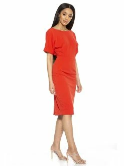Wholesale ⭐ ALEXIA ADMOR Jacqueline Midi 👗 Dress 🔔 -ALEXIA ADMOR Shop D3396 APRICOT 2 scaled