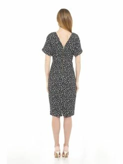 Wholesale ⭐ ALEXIA ADMOR Jacqueline Midi 👗 Dress 🔔 -ALEXIA ADMOR Shop D3396 BLK WHTPOLK 2