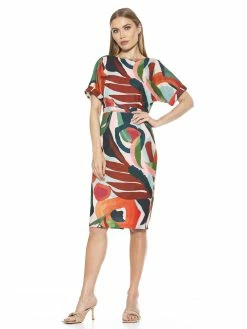 Wholesale ⭐ ALEXIA ADMOR Jacqueline Midi 👗 Dress 🔔 -ALEXIA ADMOR Shop D3396 PAINT TROPIC 1