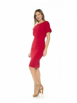 Wholesale ⭐ ALEXIA ADMOR Jacqueline Midi 👗 Dress 🔔 -ALEXIA ADMOR Shop D3396 RED2