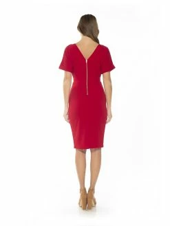 Wholesale ⭐ ALEXIA ADMOR Jacqueline Midi 👗 Dress 🔔 -ALEXIA ADMOR Shop D3396 RED3