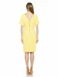 Wholesale ⭐ ALEXIA ADMOR Jacqueline Midi 👗 Dress 🔔 -ALEXIA ADMOR Shop D3396 YELLOW 3