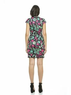 Best deal 🤩 ALEXIA ADMOR Aubrey 👗 Dress ⭐ -ALEXIA ADMOR Shop D3400 BLK GRN FFLO