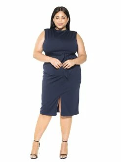 Top 10 😍 ALEXIA ADMOR Fara 👗 Dress - Plus Size 🧨 -ALEXIA ADMOR Shop D3517PLS NAVY 1