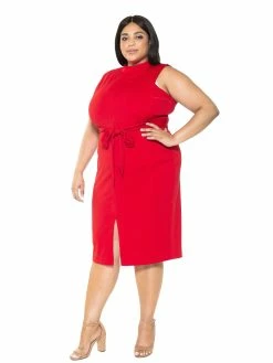 Top 10 😍 ALEXIA ADMOR Fara 👗 Dress - Plus Size 🧨 -ALEXIA ADMOR Shop D3517PLS RED 2