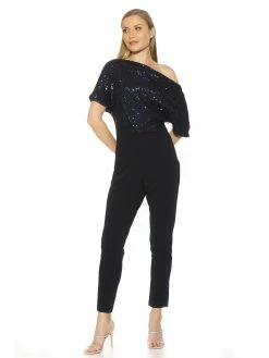 New ✨ ALEXIA ADMOR Athena Sequin Jumpsuit 🎁 -ALEXIA ADMOR Shop D3567A NAVY 2 scaled