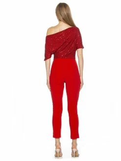 New ✨ ALEXIA ADMOR Athena Sequin Jumpsuit 🎁 -ALEXIA ADMOR Shop D3567A RED 3 scaled