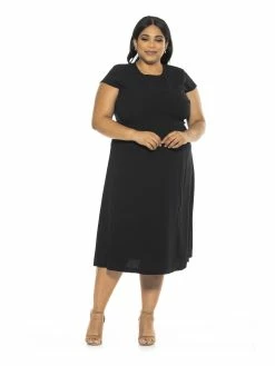 Buy 🔔 ALEXIA ADMOR Lily Midi 👗 Dress- Plus Size 👏