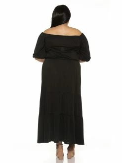 Brand new ❤️ ALEXIA ADMOR Harlow Maxi 👗 Dress - Plus Size 👍 -ALEXIA ADMOR Shop D3627PLS BLACK 3 scaled
