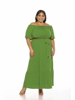 Brand new ❤️ ALEXIA ADMOR Harlow Maxi 👗 Dress - Plus Size 👍 -ALEXIA ADMOR Shop D3627PLS BRIGHT GREEN 1 scaled