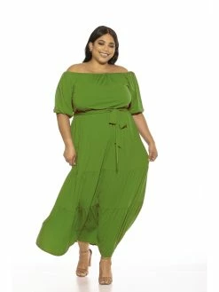 Brand new ❤️ ALEXIA ADMOR Harlow Maxi 👗 Dress - Plus Size 👍 -ALEXIA ADMOR Shop D3627PLS BRIGHT GREEN 2 scaled