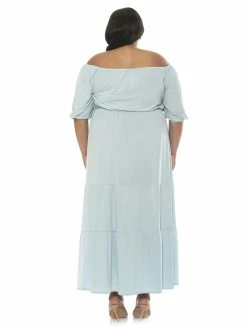 Brand new ❤️ ALEXIA ADMOR Harlow Maxi 👗 Dress - Plus Size 👍 -ALEXIA ADMOR Shop D3627PLS HALOGEN BLUE 3 scaled