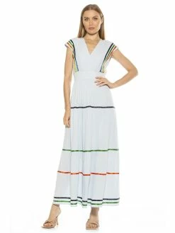Best Pirce 👏 ALEXIA ADMOR ☀️ Summer Maxi 👗 Dress 😉 -ALEXIA ADMOR Shop D3646 HALOGEN BLUE 1 scaled