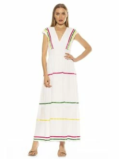 Best Pirce 👏 ALEXIA ADMOR ☀️ Summer Maxi 👗 Dress 😉 -ALEXIA ADMOR Shop D3646 IVORY 1 scaled