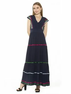 Best Pirce 👏 ALEXIA ADMOR ☀️ Summer Maxi 👗 Dress 😉 -ALEXIA ADMOR Shop D3646 NAVY 1
