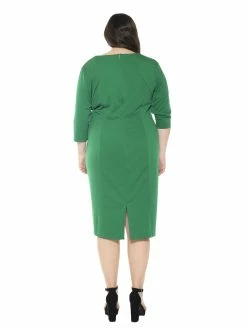 Outlet 👍 ALEXIA ADMOR Marilyn 👗 Dress - Plus Size 🎉 -ALEXIA ADMOR Shop D3692PLSGREEN 3