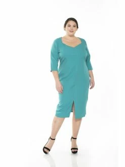 Cheapest 🔥 ALEXIA ADMOR Michelle 👗 Dress - Plus Size 🔥 -ALEXIA ADMOR Shop D3719PLS TEAL 1