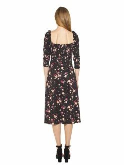 Wholesale 😀 ALEXIA ADMOR Lila Midi 👗 Dress ⌛ -ALEXIA ADMOR Shop D3744 BLACK DITZY 3