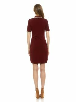 Best Sale 🎉 ALEXIA ADMOR Piper 👗 Dress ✨ -ALEXIA ADMOR Shop D3747 BURGUNDY 3 scaled