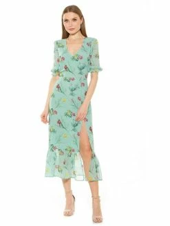 Best deal 💯 ALEXIA ADMOR Tinsley Midi 👗 Dress 🧨 -ALEXIA ADMOR Shop D3755 MINT FLORAL 1