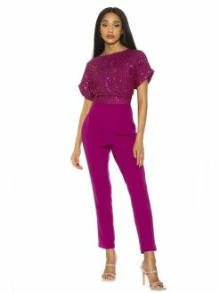 Cheapest 👏 ALEXIA ADMOR Sadie Sequin Top Jumpsuit 👍