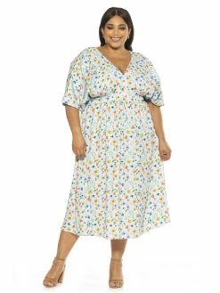 Cheapest 😀 ALEXIA ADMOR August Midi 👗 Dress - Plus Size 🔥 -ALEXIA ADMOR Shop D3816PLS HALOGEN GDN 1