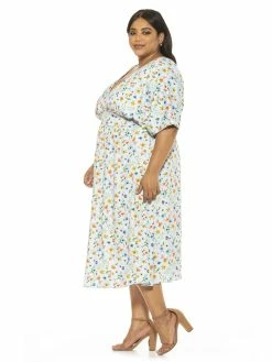 Cheapest 😀 ALEXIA ADMOR August Midi 👗 Dress - Plus Size 🔥 -ALEXIA ADMOR Shop D3816PLS HALOGEN GDN 2