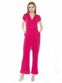 Cheapest 🛒 ALEXIA ADMOR Ezra Jumpsuit 🔔 -ALEXIA ADMOR Shop D3819 HOT PINK 1