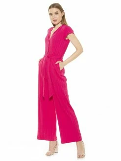 Cheapest 🛒 ALEXIA ADMOR Ezra Jumpsuit 🔔 -ALEXIA ADMOR Shop D3819 HOT PINK 2 scaled