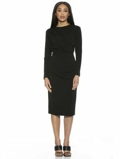 Coupon 🔔 ALEXIA ADMOR Nicolette 👗 Dress 😉 -ALEXIA ADMOR Shop D3820 BLACK 1 scaled