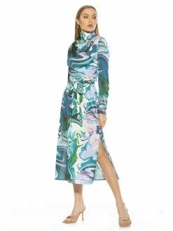 Alternative view of Outlet 😍 ALEXIA ADMOR Mockneck Midi 👗 Dress 👏