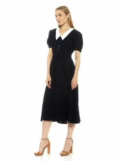 Alternative view of Buy 🛒 ALEXIA ADMOR Collar Midi 👗 Dress 😀