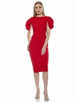 Wholesale 😍 ALEXIA ADMOR Valentina 👗 Dress 🧨 -ALEXIA ADMOR Shop D3836 RED 1 scaled